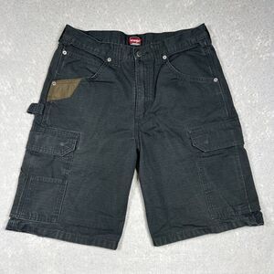 Wrangler Riggs Workwear Cargo Carpenter Shorts Men’s Size 32 Ripstop Black